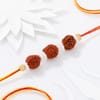 Gift Rudraksh Rakhi Hamper with Soan Papdi