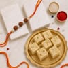 Rudraksh Rakhi With Soan Papdi Online