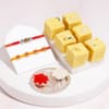 Rudraksh & Swastik Om Rakhi with Sweets Hamper
