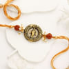 Gift Rudraksha And Ganesha Rakhi Hamper