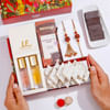Rudraksha And Pearlwork Bhaiya Bhabhi Rakhi Hamper Online