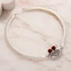 Buy Rudraksha beads silver plated bracelet rakhi