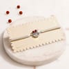 Shop Rudraksha beads silver plated bracelet rakhi