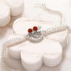 Rudraksha beads silver plated bracelet rakhi