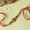 Gift Rudraksha Rakhi with CZ Stones