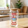 Running on Coffee Personalized Glass Tumbler