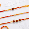 Gift Sacred Knots Rudraksha And Om Rakhis - Set Of 3