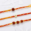 Gift Sacred Knots Rudraksha And Om Rakhis - Set Of 5