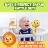 Gift Safari Fun Lion Rattle Set For Babies - 0 to 12 Months