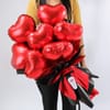 Scarlet Romance Balloon Bouquet Online