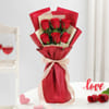Gift Scarlet Roses & Chocolate Crown Cake Anniversary Combo