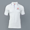 Scott Organic Cotton  Polo T-Shirt for Men (White with Royal Blue) Online