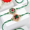 Buy Semi-Precious & Evil Eye Rakhi Set of 7