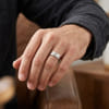 Shop Sentimental Personalized Handwritten Silver Ring for Dad