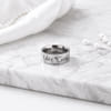Sentimental Personalized Handwritten Silver Ring for Dad