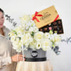 Serene Grace Blooms And Chocolate Indulgence Gift Combo Online