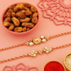 Set of 2 Kundan Embellished Rakhi Hamper Online
