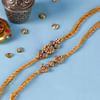 Gift Set of 2 Kundan Rakhi with Doda Barfi