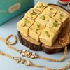 Set of 2 Kundan Rakhi With Soan Papdi Online