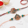 Gift Set of 2 Peacock Meena Rakhi Hamper