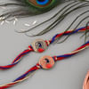 Gift Set of 2 Peacock Rakhi With Cashews