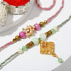 Set of 2 Pretty Pearls N Beads Rakhi Online