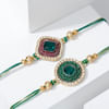 Gift Set of 2 Rakhis and Chocolates Hamper