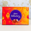 Gift Set of 2 Rakhis with 250g Kaju Katli & Cadbury Celebrations
