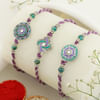 Set of 3 Colourful Meenawork Rakhis Online