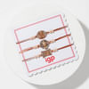 Buy Set of 3 Copper Finish Divine Rakhis
