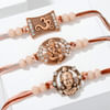 Set of 3 Copper Finish Divine Rakhis Online