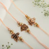 Gift Set of 3 Copper Finish Divine Rakhis