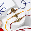 Gift Set of 3 Designer Metal Rakhi