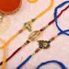 Set of 3 Designer Metal Rakhi Online