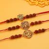 Gift Set of 3 Divine Rudraksh Rakhi Hamper