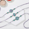 Buy Set of 3 Meenawork and Choco Rakhi Set