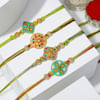 Set of 4 Adorned with Meenakari Rakhis Online