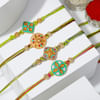 Set of 4 Graceful Meena Work Rakhis Online