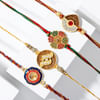 Set of 4 Indian Traditional Crafts Rakhi Online
