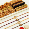 Set of 4 Loaded with Love Rakhi Hamper Online