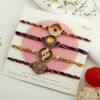 Buy Set of 4 Meena and Filigree Rakhis