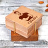 Buy Set of 4 Personalized Wooden Coasters with Holder for Boss's Day
