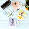 Gift Set of 4 Quirky Coasters with Personalized Holder for Boss's Day