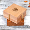 Buy Set of 4 Wooden Coasters- Customized with Logo & Company Name