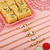 Set of 5 Exquisite Kundan Rakhi Hamper Online