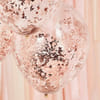 Shop Set of 5 Rose Gold Confetti Balloons for Parties & Celebrations