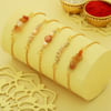 Set Of 5 Semiprecious Stone Rakhis Online