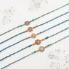 Gift Set of 5 Tasteful Rakhi Hamper For Bhai