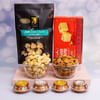 Set of Kalash Diya with Gourmet Hamper Online