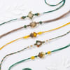 Gift Shimmering Sentiments Meenakari And CZ Rakhis - Set Of 5